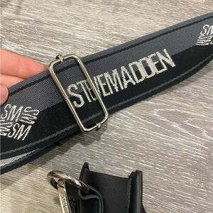 Steve Madden Black and Gray Men's Bag